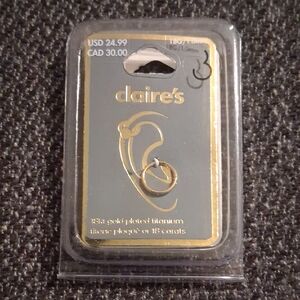 Claire's Gold Plated Titanium Nose Ring